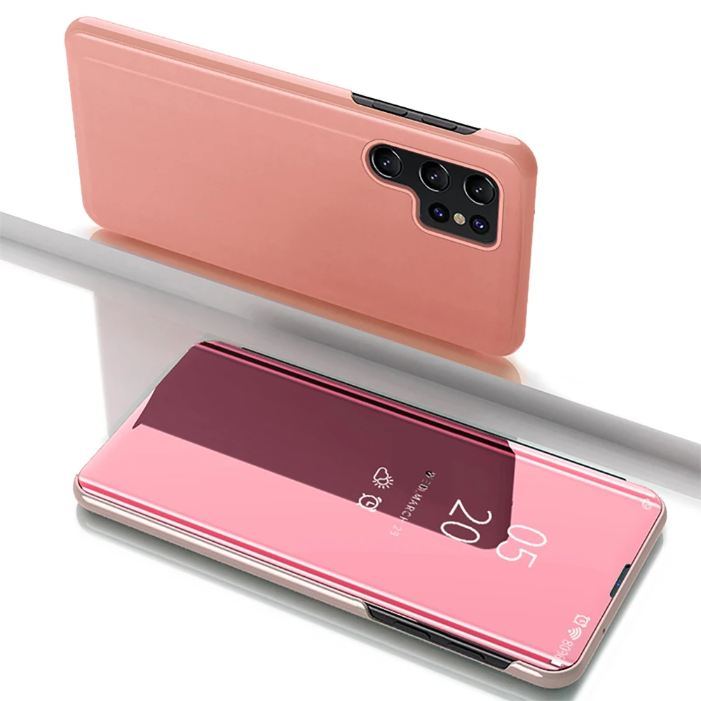 Hurtel Clear View Samsung Galaxy S25 Ultra dėklas telefonui rožinės spalvos