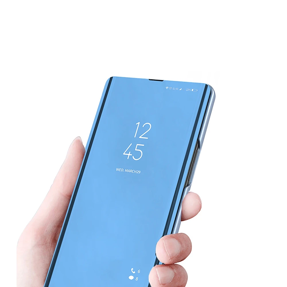 Hurtel Clear View Samsung Galaxy S25 Plus dėklas telefonui mėlynos spalvos