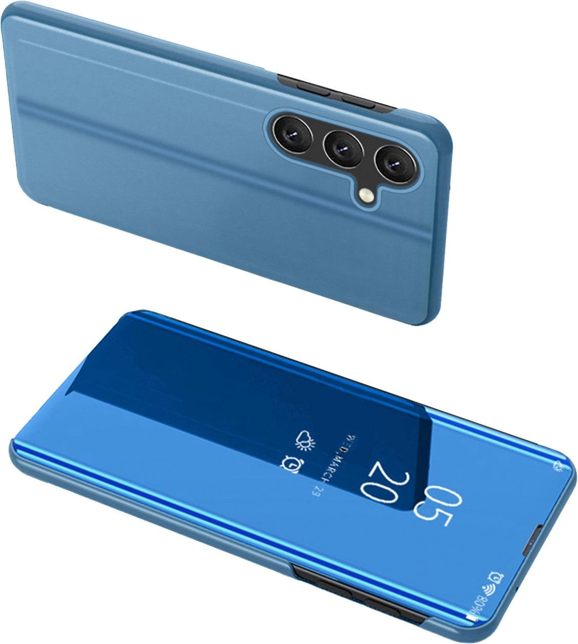 Hurtel Clear View Samsung Galaxy A24 4G atverčiamas dėklas telefonui mėlynos spalvos