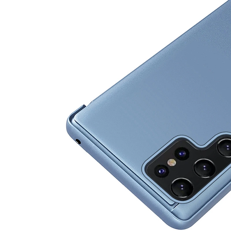 Hurtel Clear View Samsung S24 Ultra flap – dėklas telefonui mėlynos spalvos