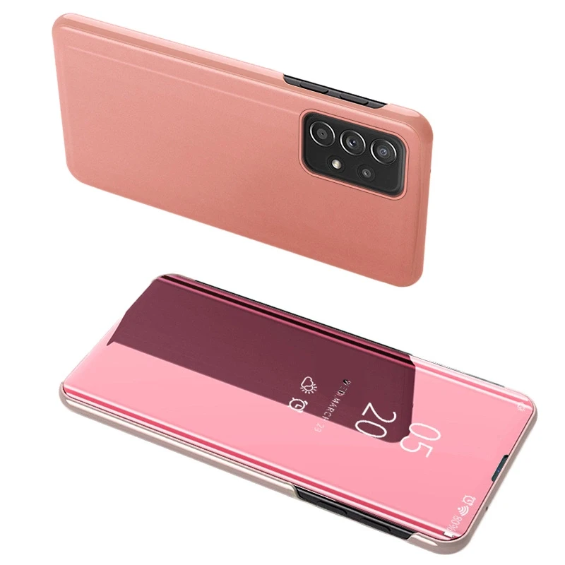 Hurtel Clear View dėklas skirtas Samsung Galaxy A73, rožinis