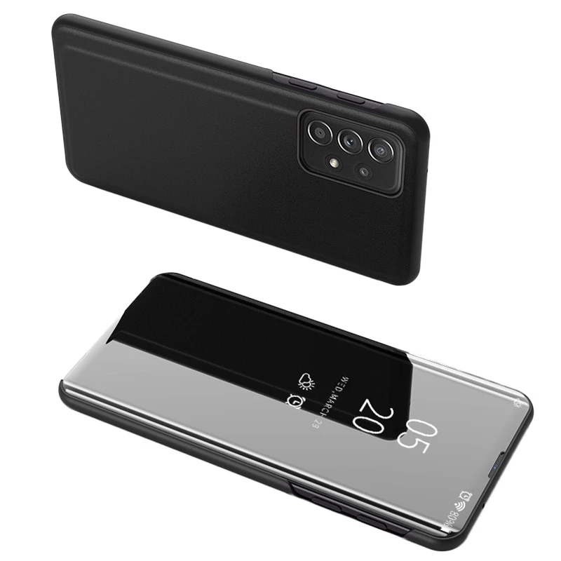 Hurtel Clear View dėklas skirtas Samsung Galaxy A73, juodas