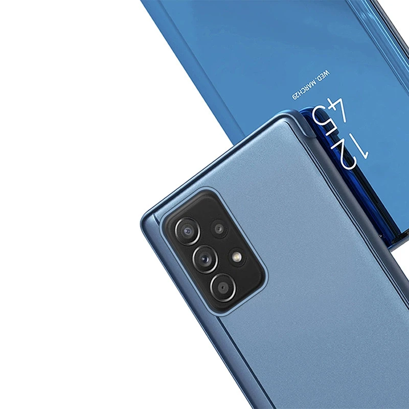 Hurtel Clear View dėklas skirtas Samsung Galaxy A73, mėlynas