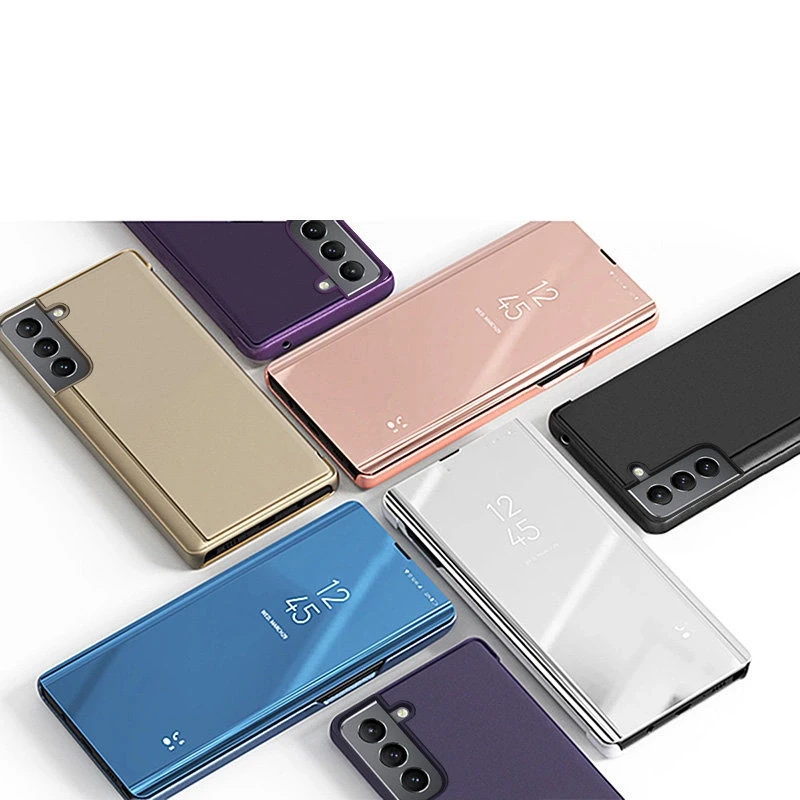 Hurtel Clear View dėklas skirtas Samsung Galaxy S22 + (S22 Plus), juodas