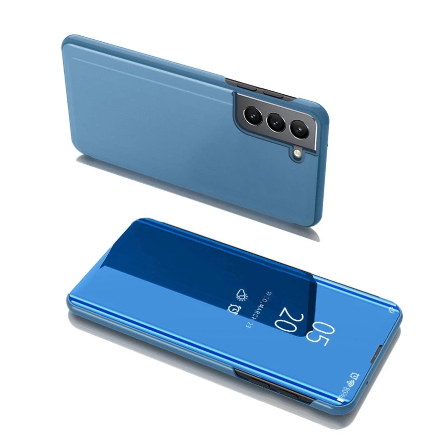 Hurtel Clear View dėklas skirtas Samsung Galaxy S22 + (S22 Plus), mėlynas