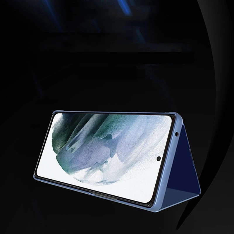 Hurtel Clear View dėklas skirtas Samsung Galaxy S22 + (S22 Plus), juodas
