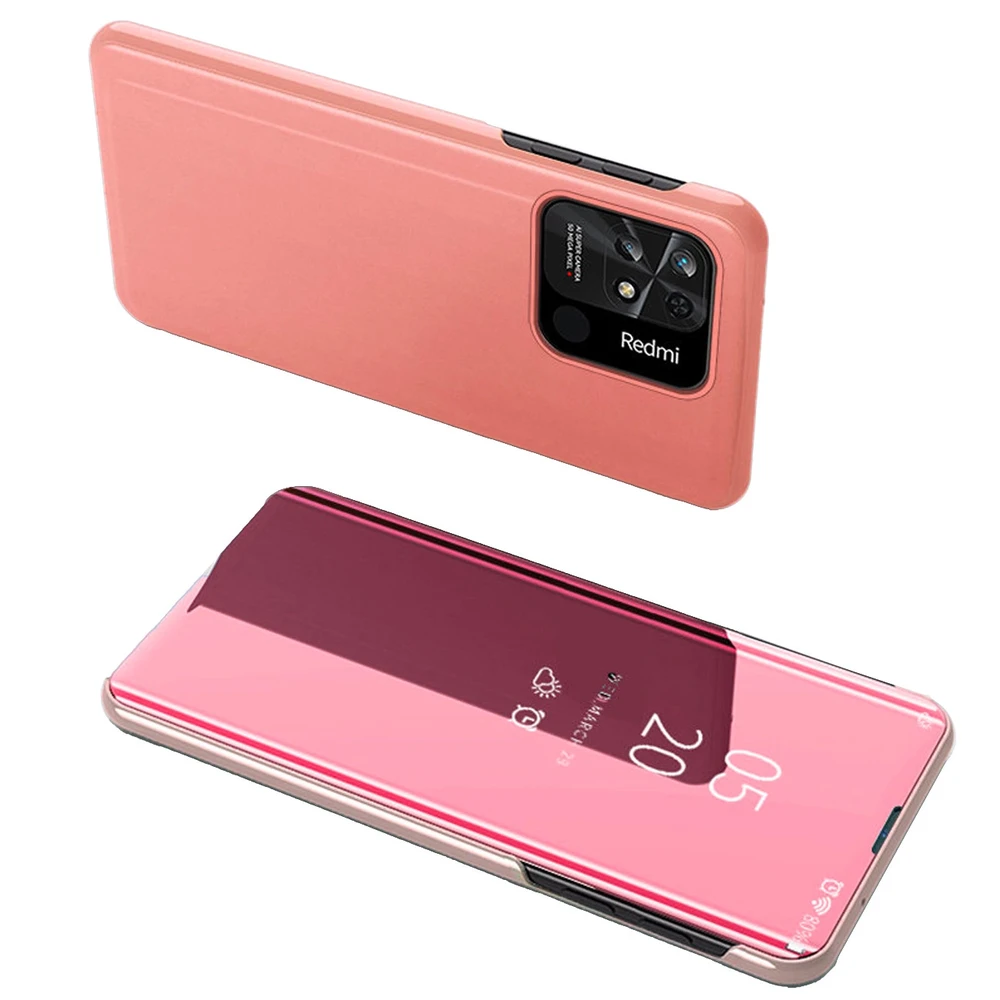 Hurtel Clear View dėklas skirtas Xiaomi Redmi 10C, rožinis