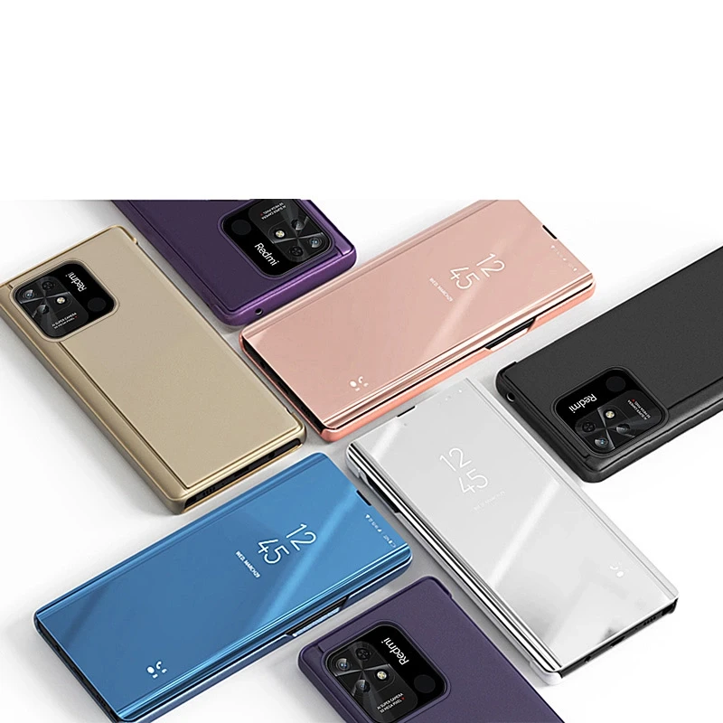 Hurtel Clear View dėklas skirtas Xiaomi Redmi 10C, rožinis