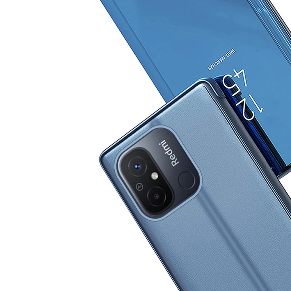 Hurtel Clear View Xiaomi Redmi 11A / Poco C55 / Redmi 12C atverčiamas dėklas telefonui juodos spalvos