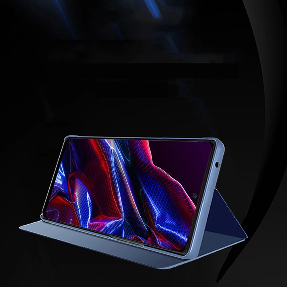 Hurtel Clear View Xiaomi Redmi Note 12 5G / Poco X5 5G atverčiamas dėklas telefonui juodos spalvos
