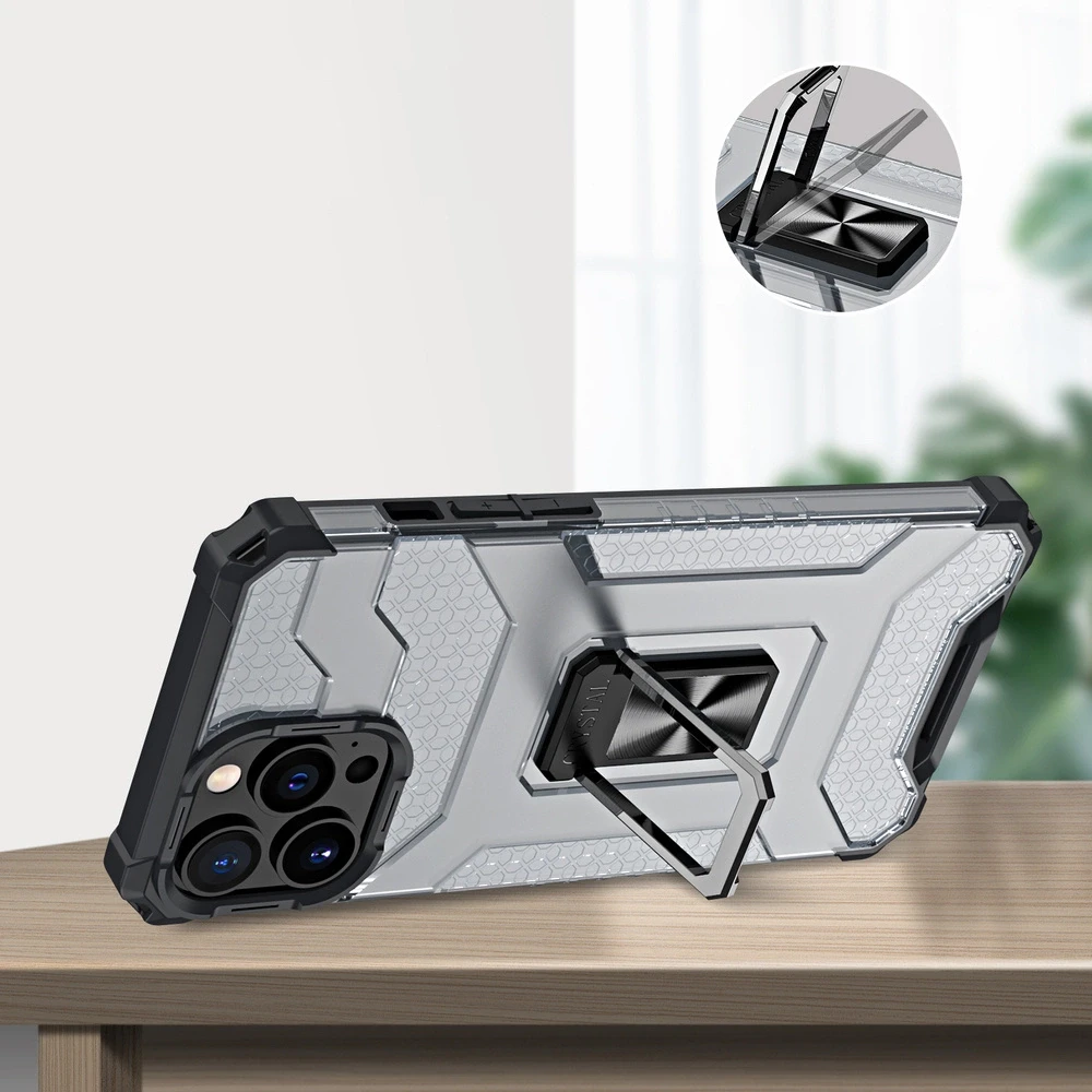 Hurtel Crystal Ring dėklas skirtas iPhone 13 Pro, žalias