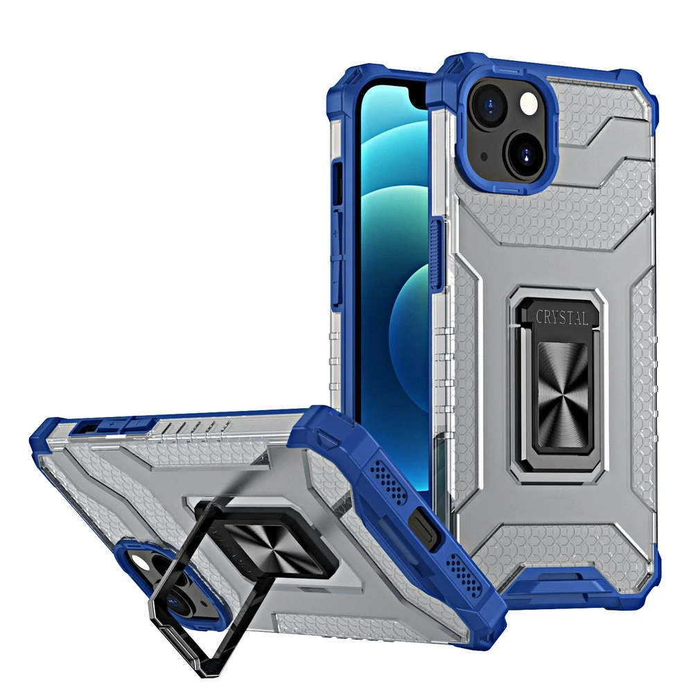 Hurtel Crystal Ring dėklas skirtas iPhone 12 mini, mėlynas
