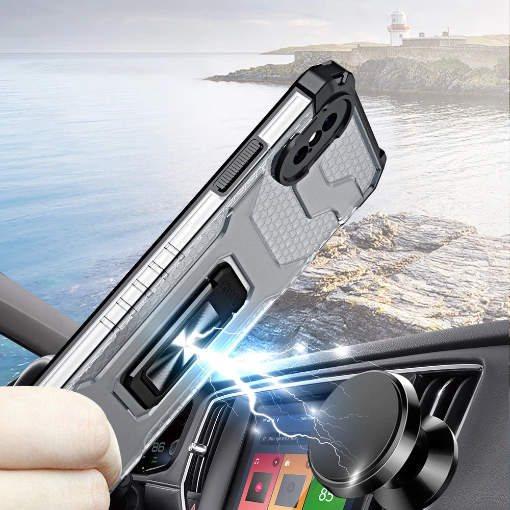Hurtel Crystal Ring dėklas skirtas iPhone XS Max, raudonas