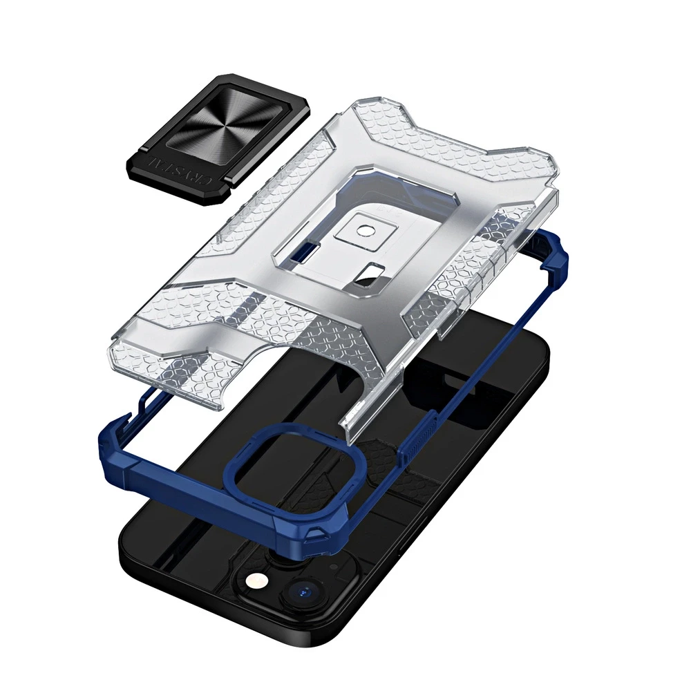 Hurtel Crystal Ring dėklas skirtas iPhone 12 mini, mėlynas