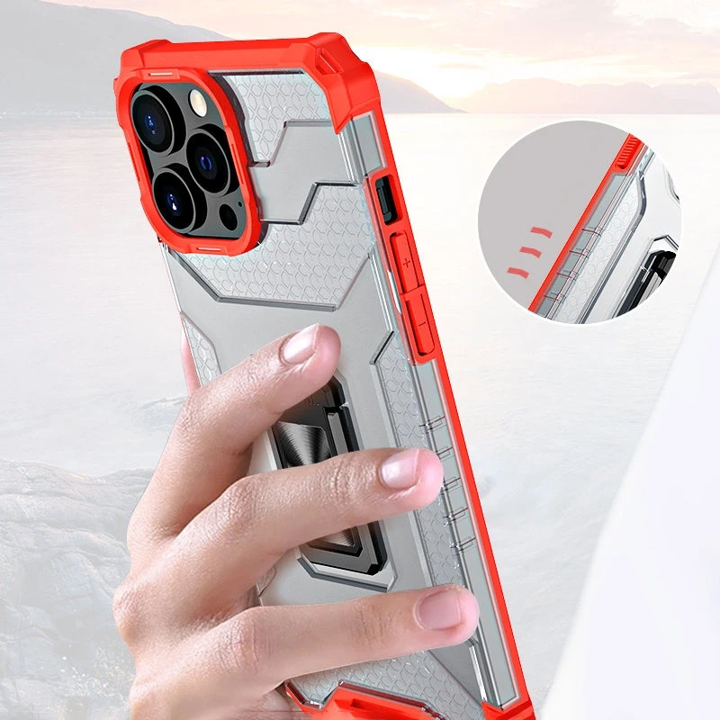 Hurtel Crystal Ring dėklas skirtas iPhone 13 Pro, žalias