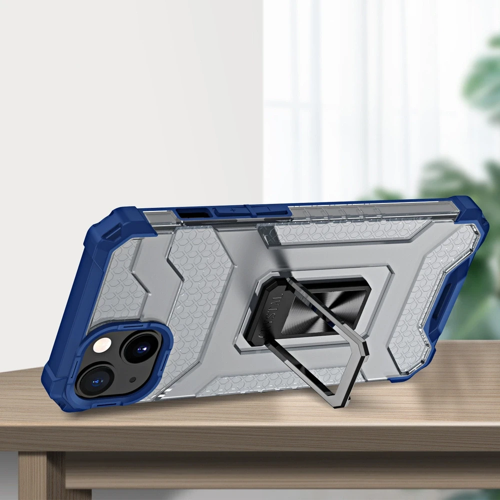 Hurtel Crystal Ring dėklas skirtas iPhone 12 mini, mėlynas