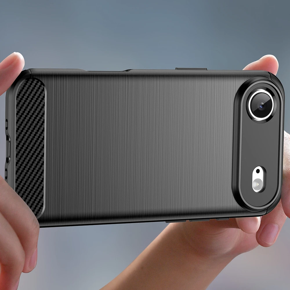 Hurtel Dėklas Carbon Dėklas skirtas Apple iPhone 17 Air – juodos spalvos