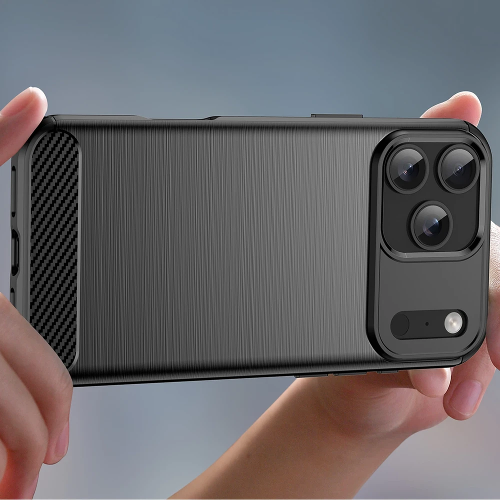 Hurtel Dėklas Carbon Dėklas skirtas Apple iPhone 17 Pro Max – juodos spalvos