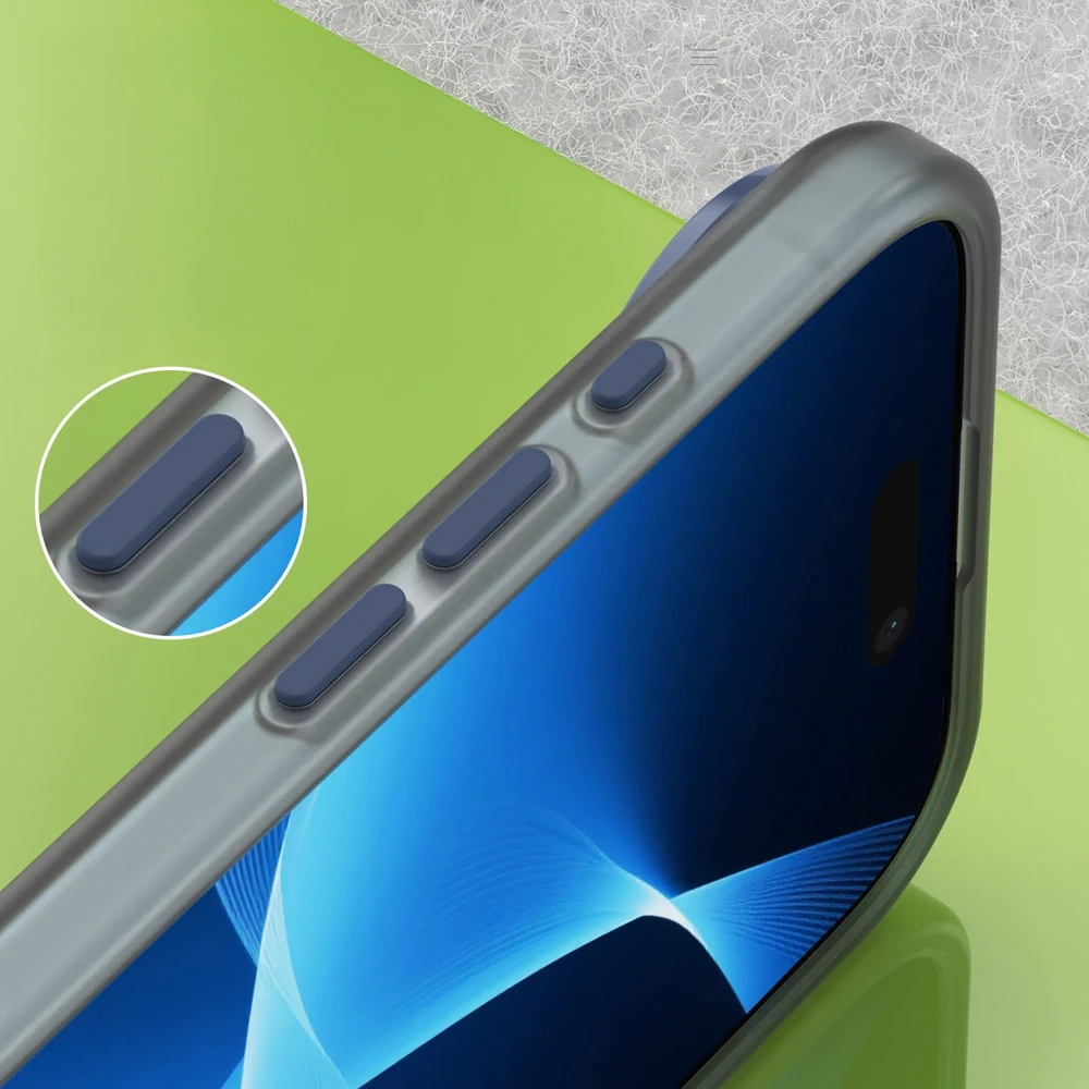 Hurtel Dėklas Magnetic Abrasive skirtas Apple iPhone 17 Air suderinamas su MagSafe – mėlynos spalvos