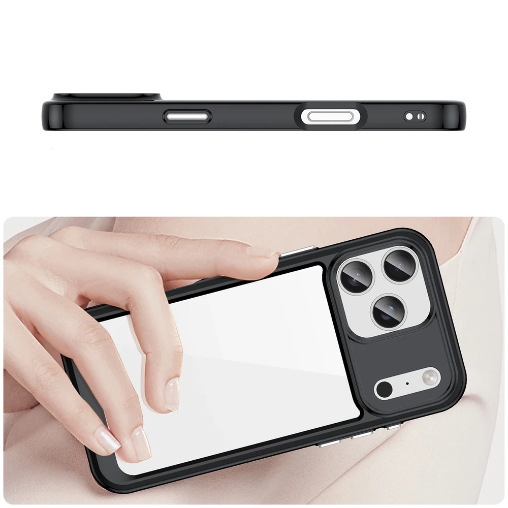 Hurtel Dėklas Outer Space skirtas Apple iPhone 17 Pro Max – juodos spalvos skaidrus