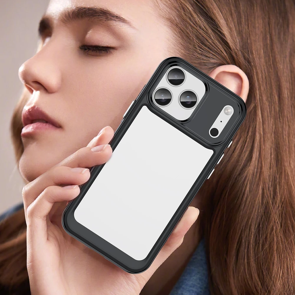 Hurtel Dėklas Outer Space skirtas Apple iPhone 17 Pro – juodos spalvos skaidrus