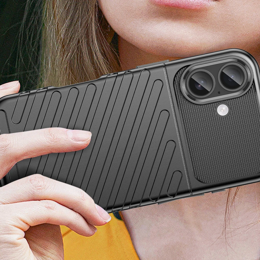 Hurtel Dėklas Thunder Dėklas skirtas Apple iPhone 17 – juodos spalvos
