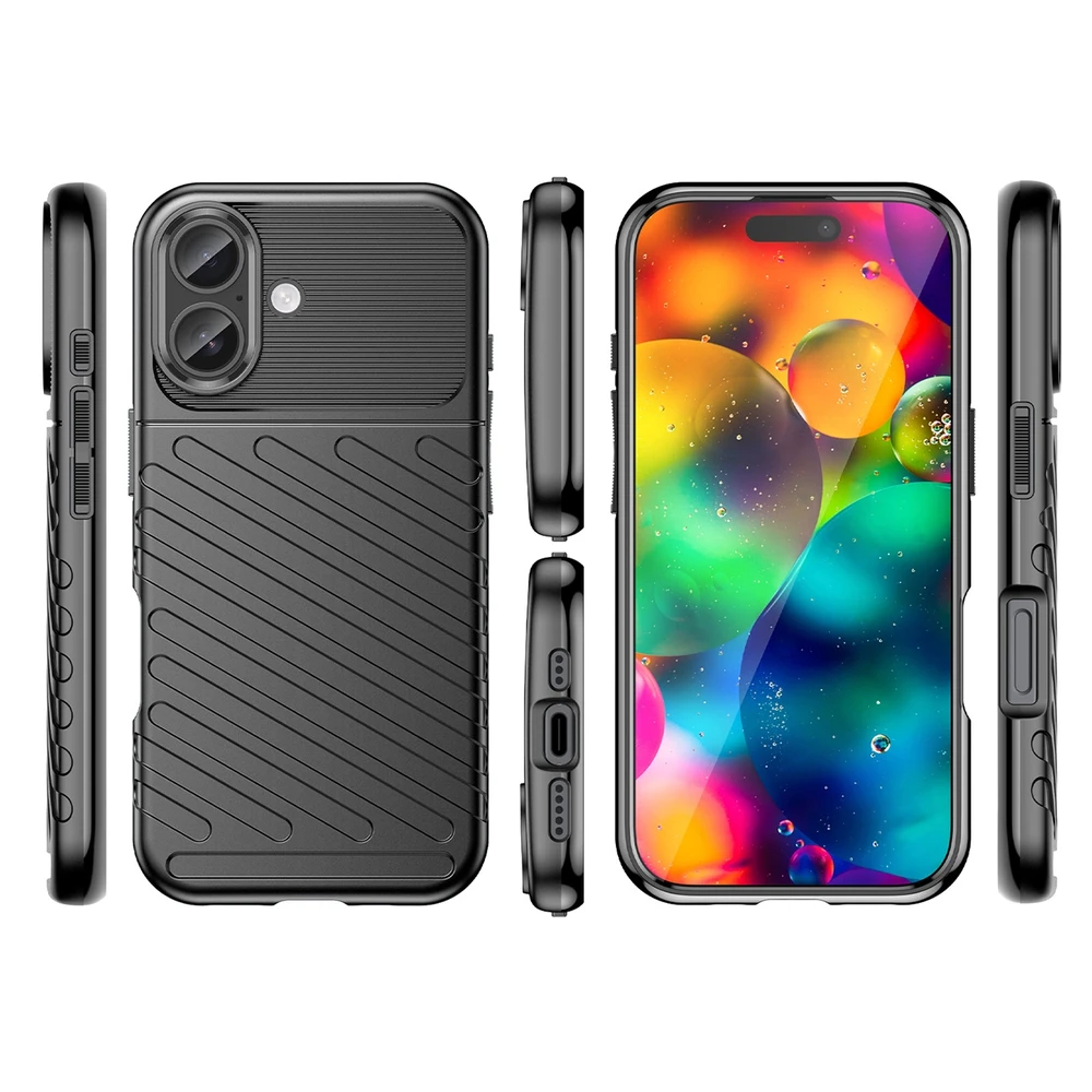 Hurtel Dėklas Thunder Dėklas skirtas Apple iPhone 17 – juodos spalvos