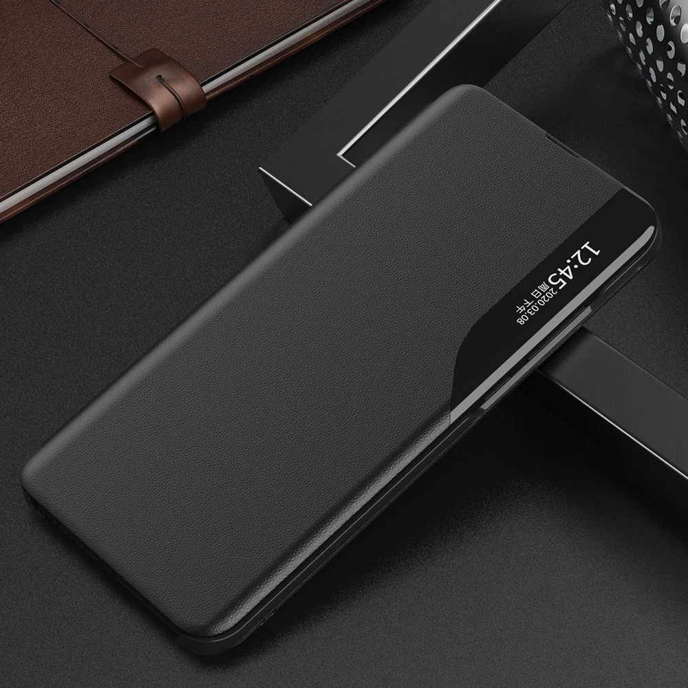 Hurtel Eco Leather View dėklas skirtas Samsung Galaxy S23 +, raudonas