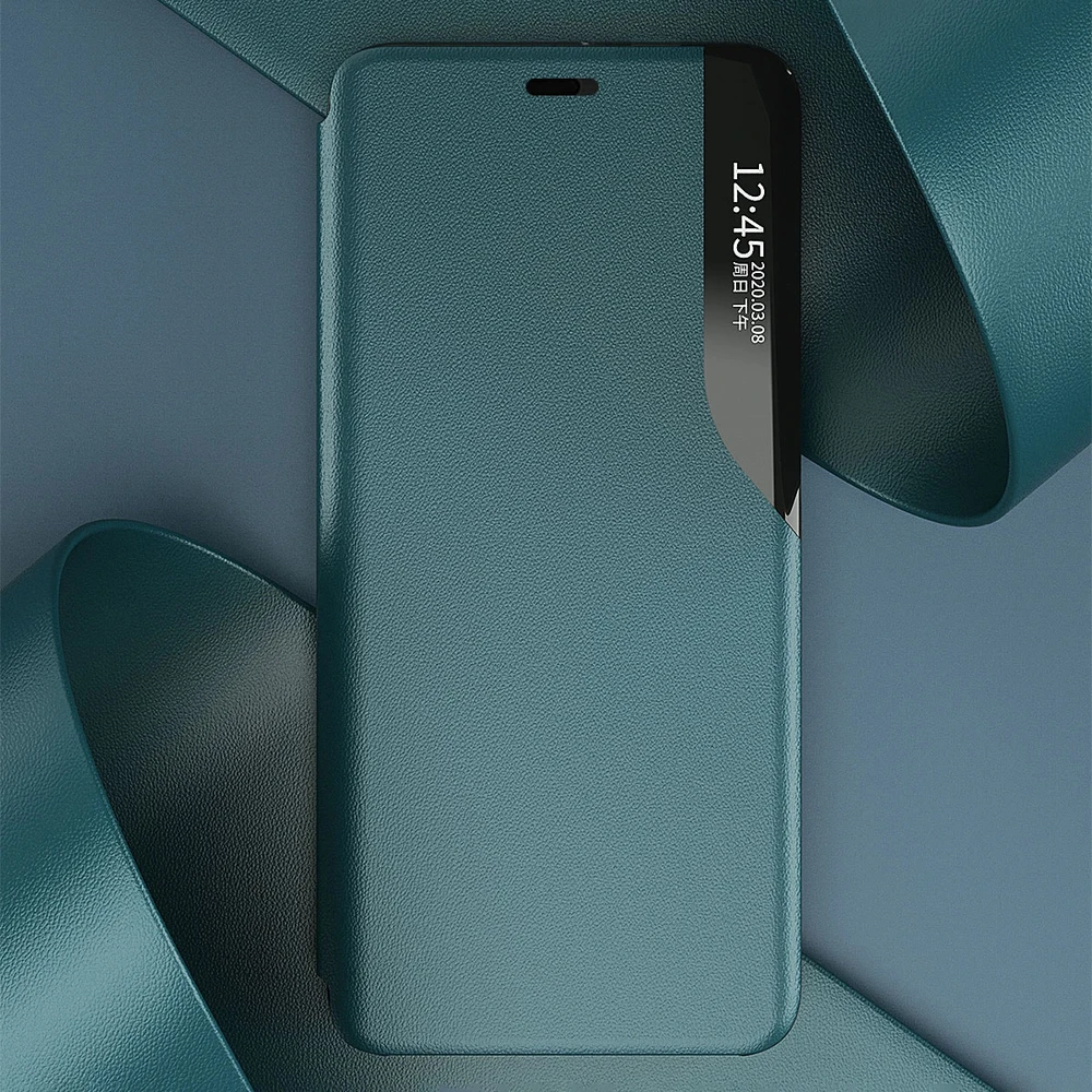 Hurtel Eco Leather View dėklas skirtas iPhone 13 Pro Max, oranžinis
