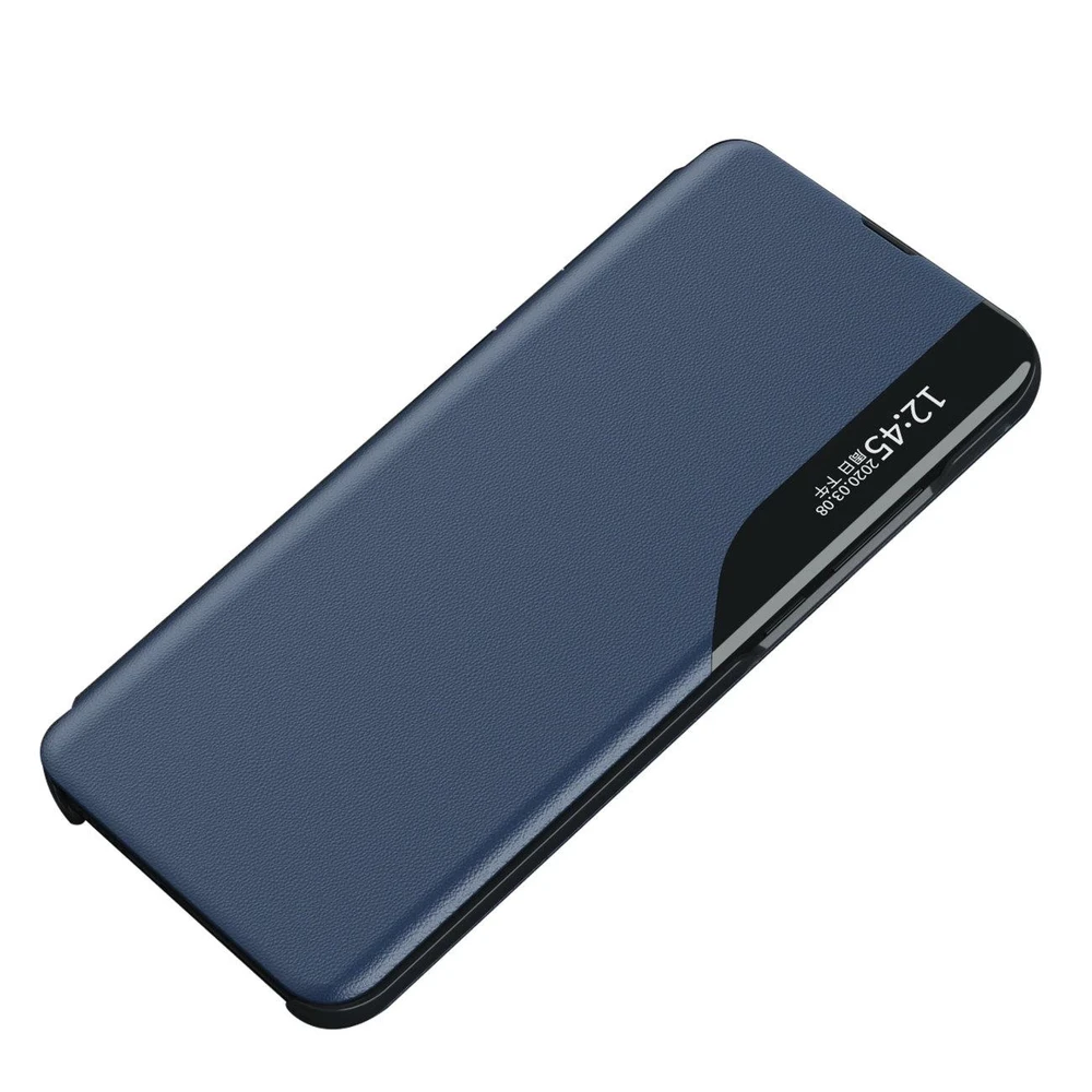Hurtel Eco Leather View dėklas skirtas Samsung Galaxy A73, mėlynas