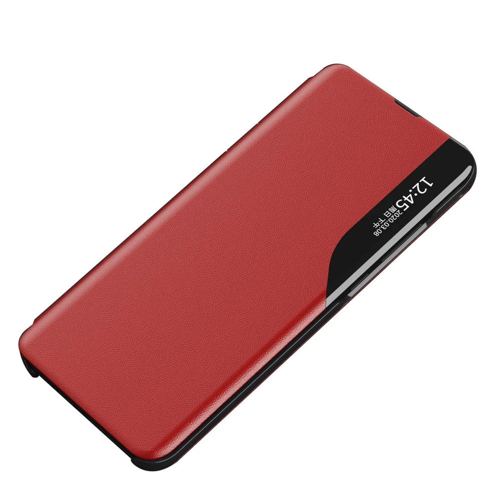 Hurtel Eco Leather View dėklas skirtas Samsung Galaxy A73, raudonas