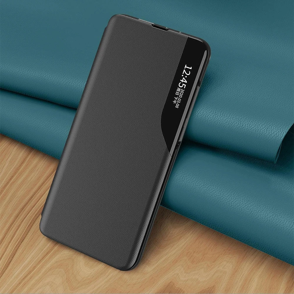 Hurtel Eco Leather View dėklas skirtas Samsung Galaxy A73, raudonas