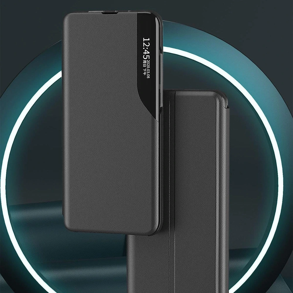 Hurtel Eco Leather View dėklas skirtas Samsung Galaxy A73, raudonas