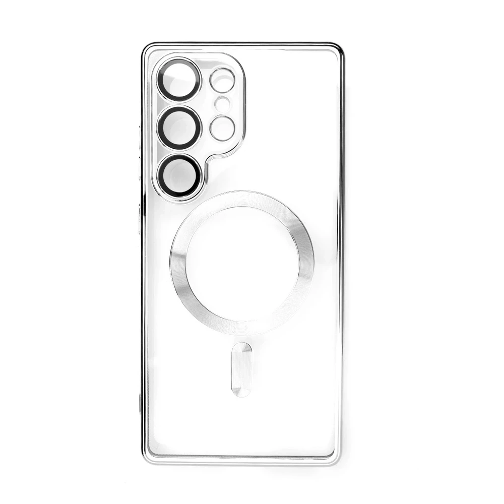 Hurtel Electroplated dėklas su MagSafe galvanized skirtas iPhone 16e – sidabrinis