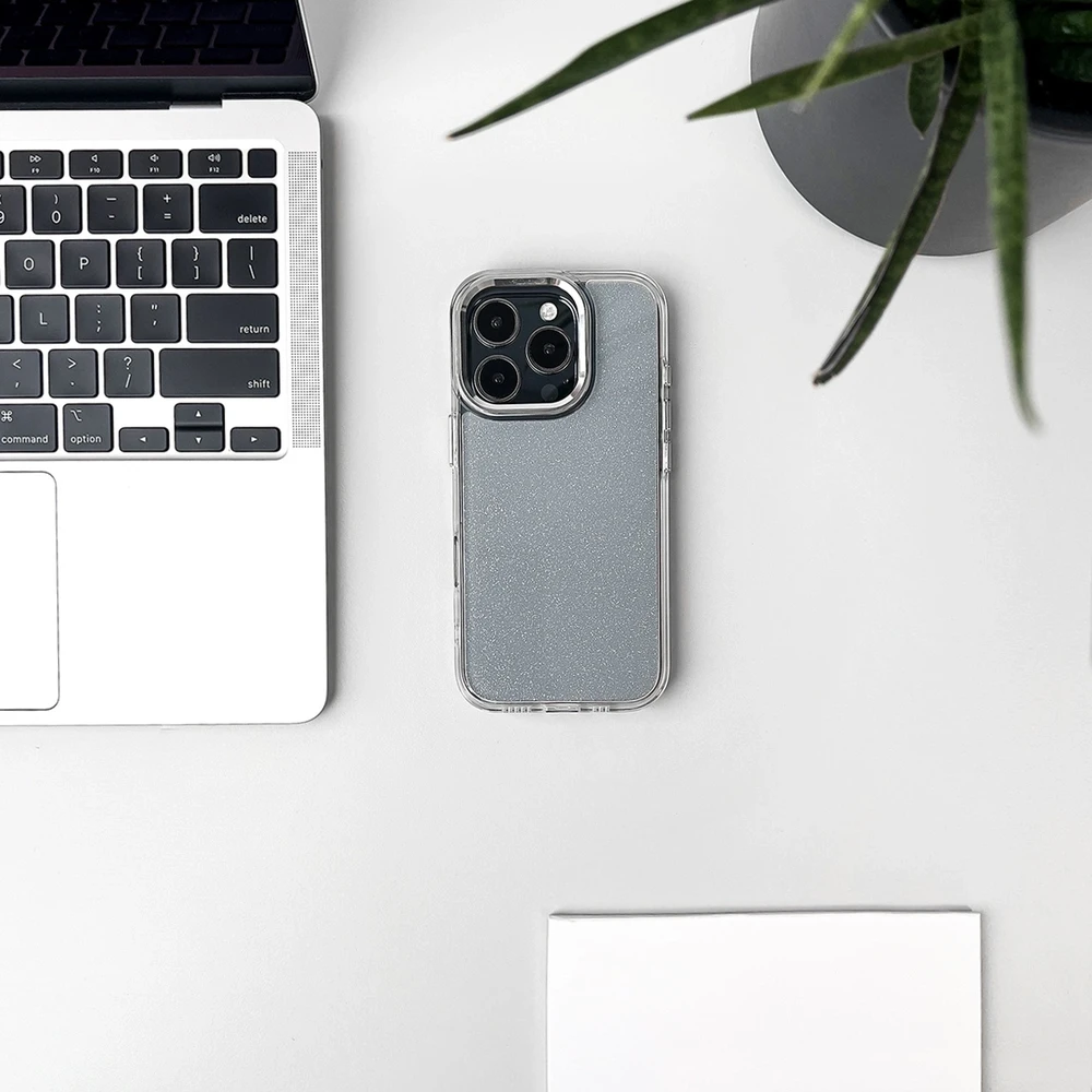 Hurtel Glitter dėklas skirtas Apple iPhone 16e – skaidrus