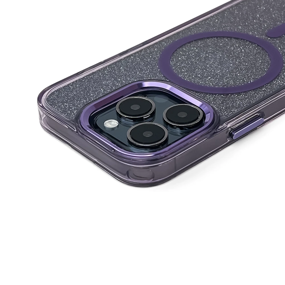 Hurtel Glitter MagSafe Apple iPhone 16 Pro Max – dėklas telefonui violetinės spalvos