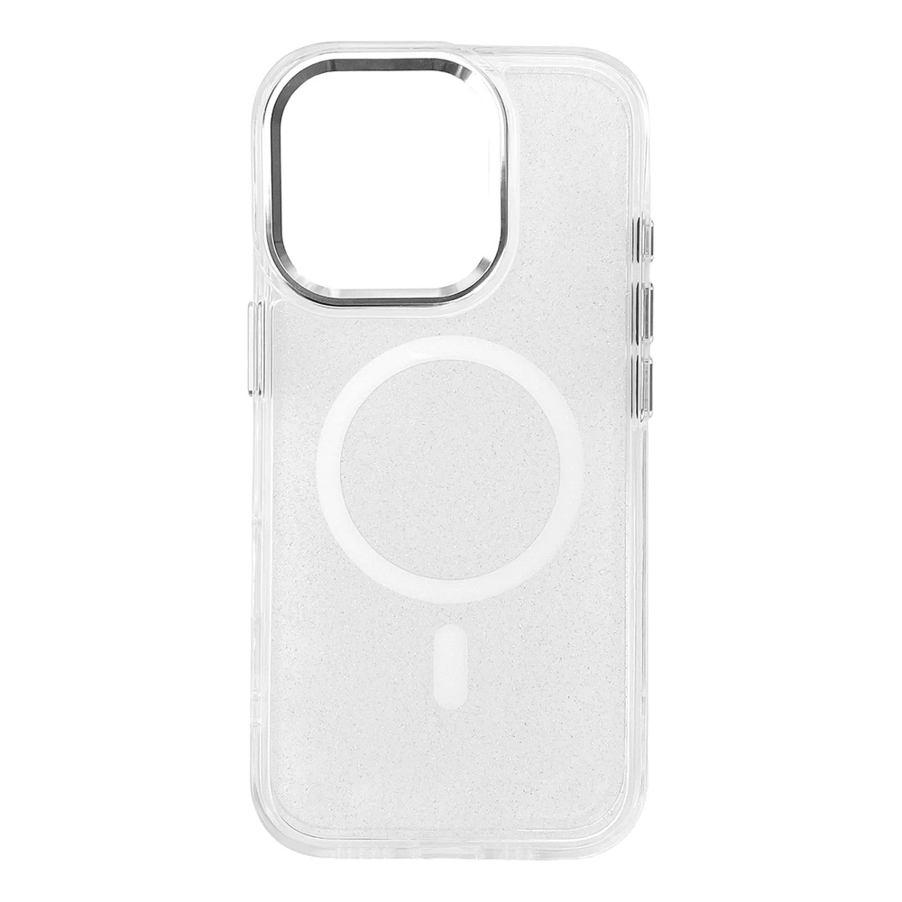Hurtel Glitter MagSafe Apple iPhone 16 Pro Max – dėklas telefonui baltos spalvos