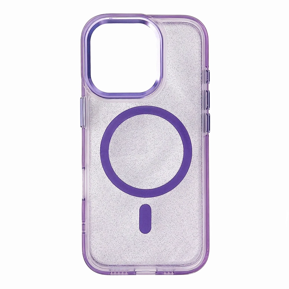 Hurtel Glitter MagSafe Apple iPhone 16 Plus – dėklas telefonui violetinės spalvos