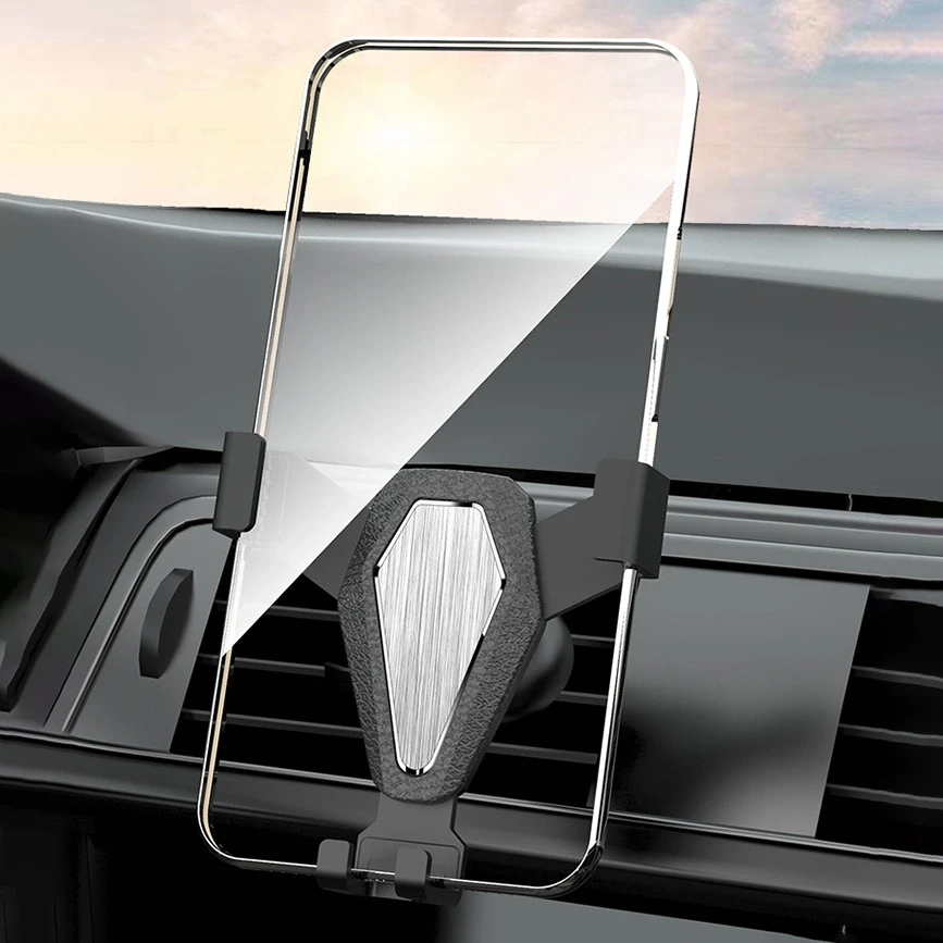 Hurtel Gravity automobilinis telefono laikiklis, sidabrinis (YC07)