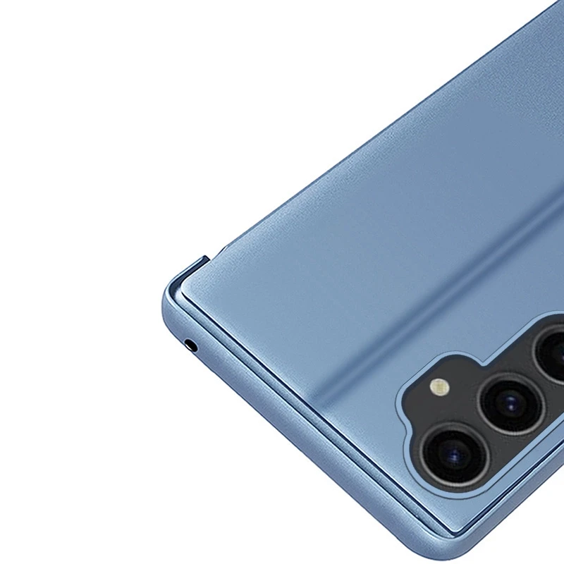 Hurtel Hard atverčiamas Samsung Galaxy S23 FE Clear View – dėklas telefonui juodos spalvos
