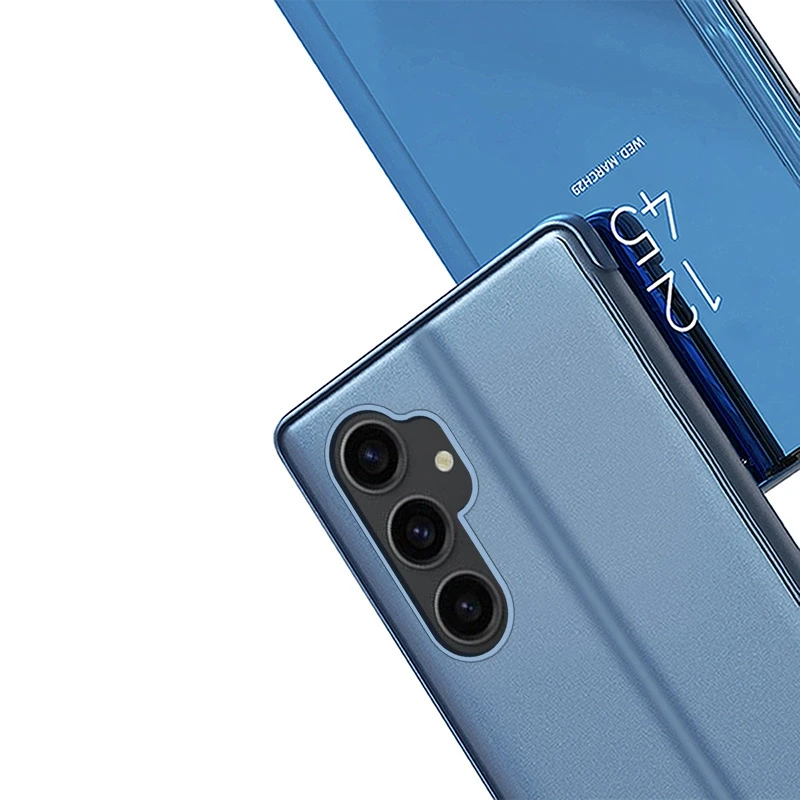 Hurtel Hard atverčiamas Samsung Galaxy S23 FE Clear View – dėklas telefonui juodos spalvos