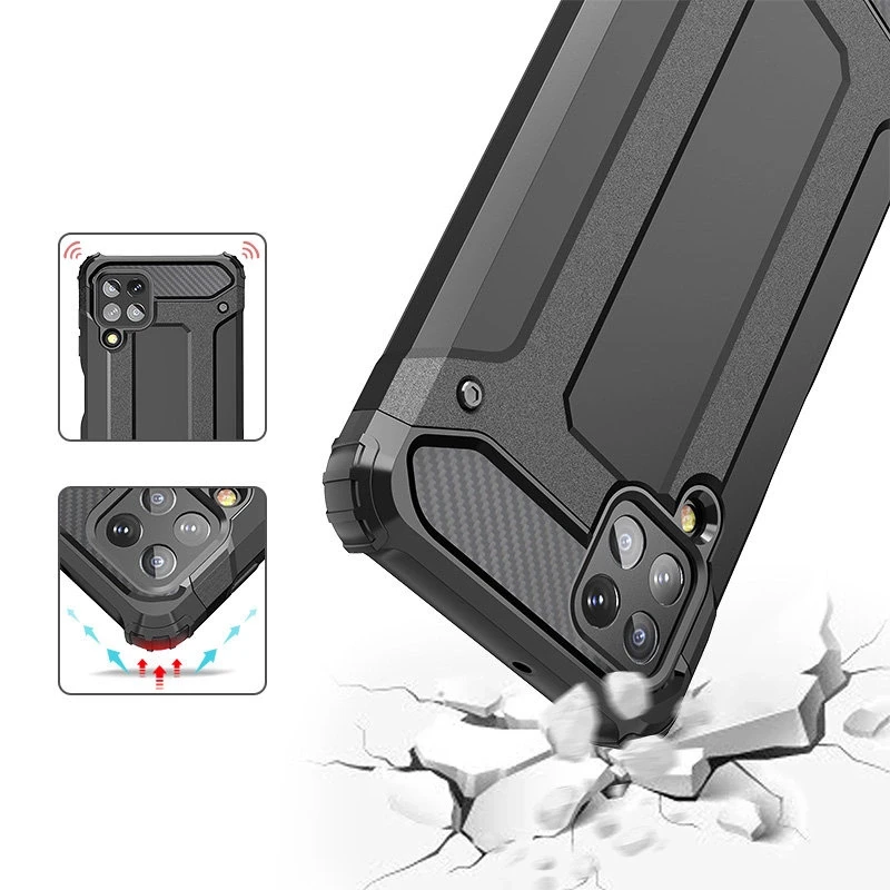 Hurtel Hibrid dėklas skirtas Samsung Galaxy A22 4G, sidabrinis