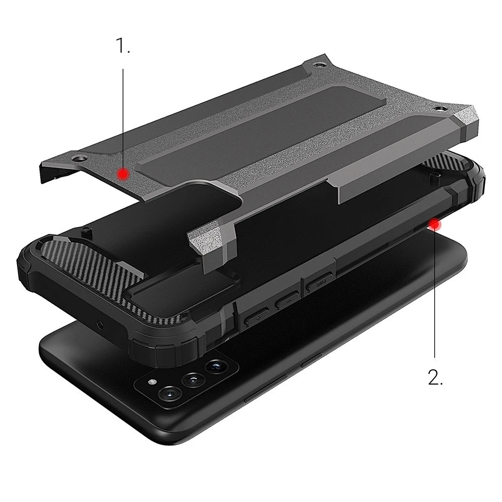 Hurtel Hibrid dėklas skirtas Samsung Galaxy A03s, juodas