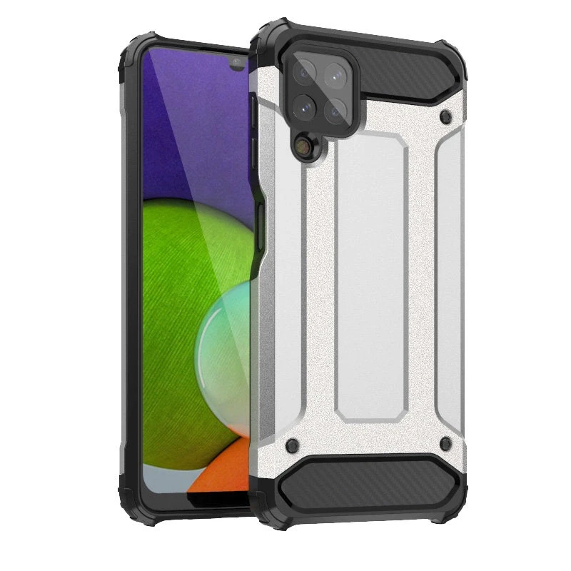 Hurtel Hibrid dėklas skirtas Samsung Galaxy A22 4G, sidabrinis