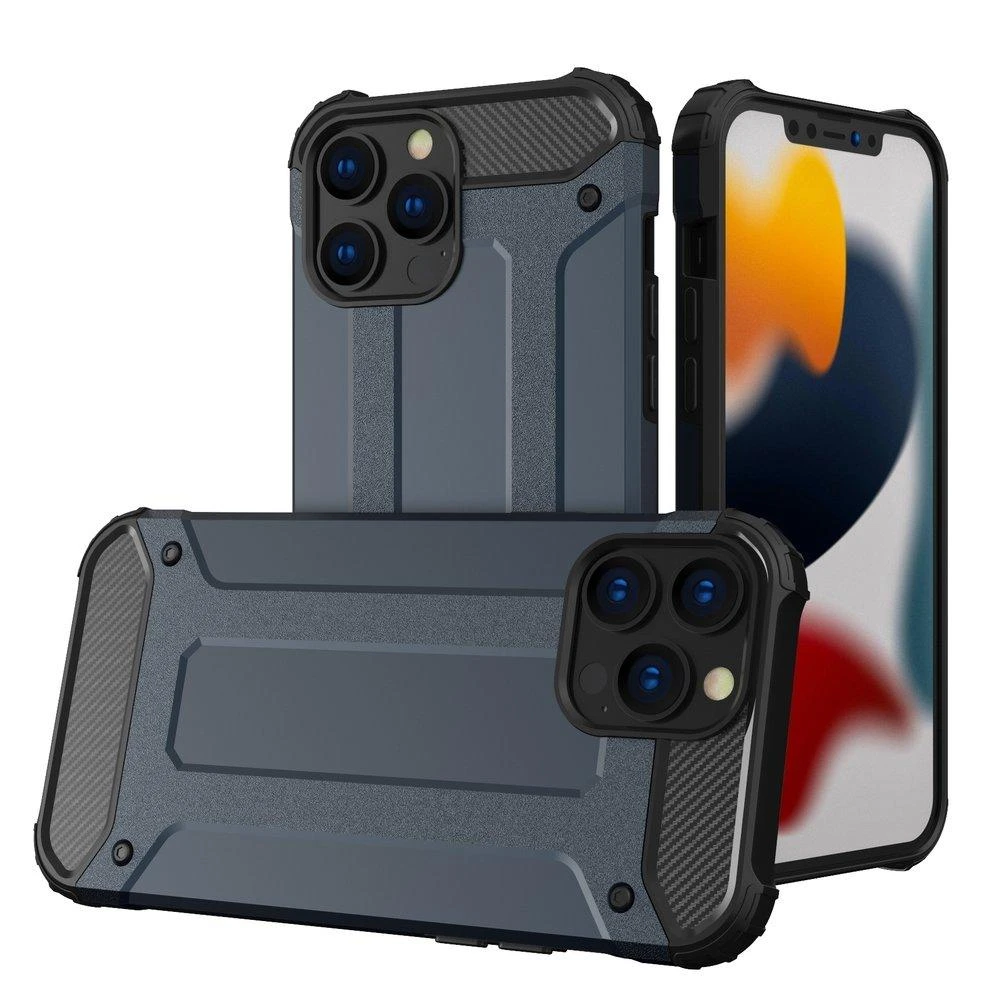 Hurtel Hybrid Armor dėklas skirtas iPhone 14 Pro Max, mėlynas
