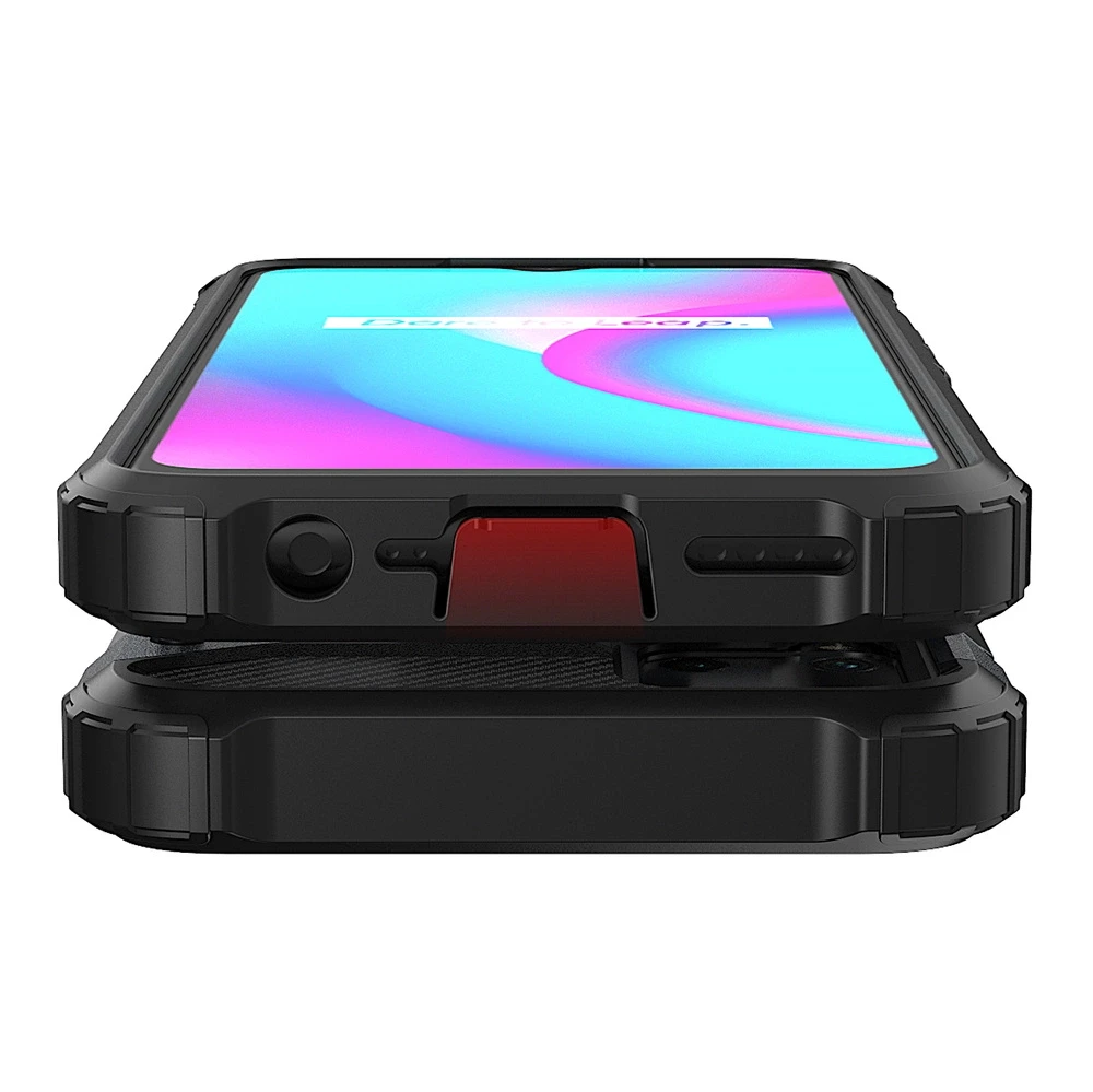 Hybrid Armor case Realme 10 5G / Realme 9i 5G armored hybrid case dėklas telefonui juodos spalvos