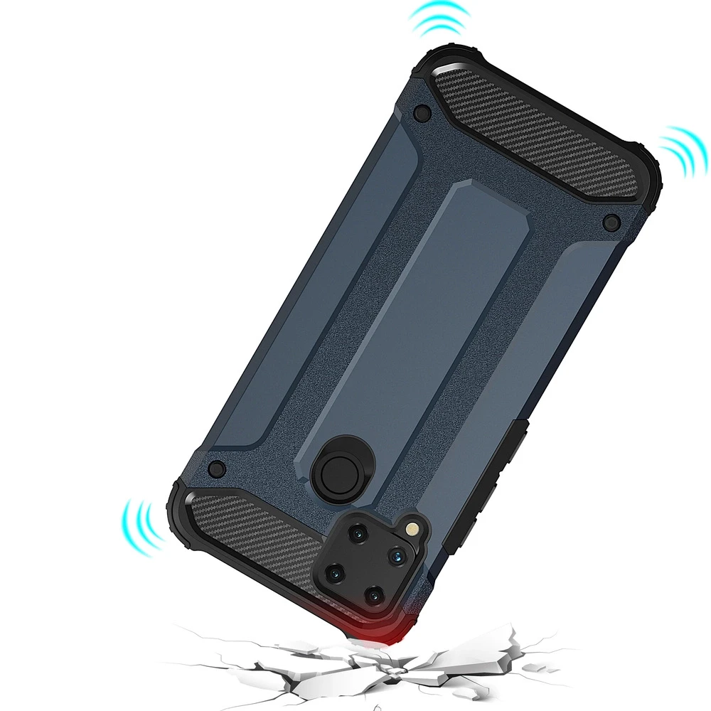 Hybrid Armor case Realme 10 5G / Realme 9i 5G armored hybrid case dėklas telefonui juodos spalvos