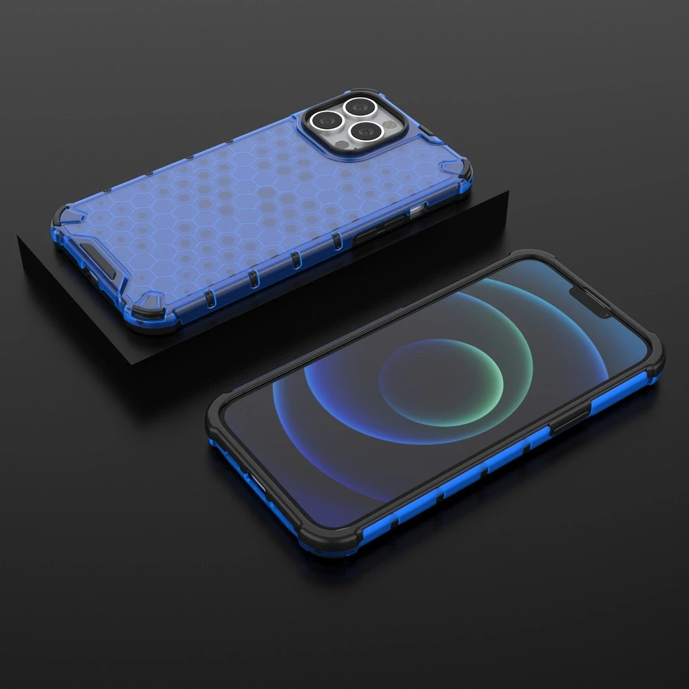 Hurtel Honeycomb dėklas skirtas iPhone 13 Pro Max, mėlynas
