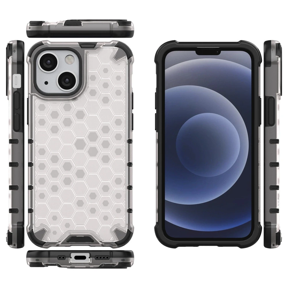 Hurtel Honeycomb dėklas skirtas iPhone 13 mini, skaidrus