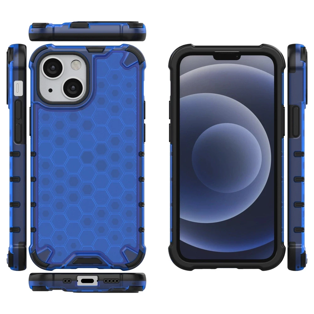 Hurtel Honeycomb dėklas skirtas iPhone 13 mini, mėlynas